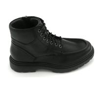 Geox EC7E Bottine Lacée Cuir Noir Fermeture Éclair Fond en Caoutchouc Boule 3/4