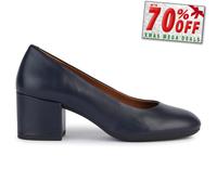Geox Elelna Talons Femmes Cuir Mode Chaussures Designer Marine