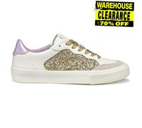 Geox Emmeleny Femmes Baskets Paillettes Décontracté Chic Mode Baskets or Blanc