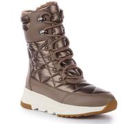GEOX Falena B Abx Confortable Imperméable Amphibiox Chaud Femmes Botte Marron UK