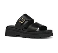 Geox Femme D ADACTER S A Sandale Plate, Black, 41 EU