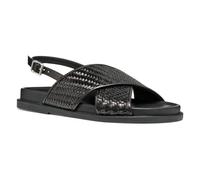 Geox Femme D ADELASH E Sandale à glissière, Black, 37 EU