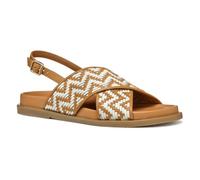 Geox Femme D ADELASH E Sandale à glissière, Camel/Papyrus, 38 EU