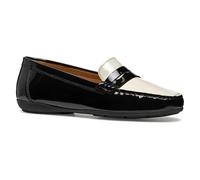 Geox Femme D ANNYTAH MOC A Mocassin, Black/Papyrus, 36.5 EU