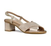 Geox Femme D AURELY 50 A Sandale à Talons, Lt Gold, 39 EU