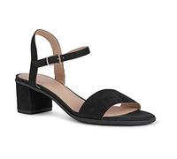 Geox Femme D Aurely 50 B Sandales, Black, 36.5 EU