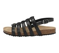 Geox Femme D Brionia F Sandales Plates, Noir, 39 EU