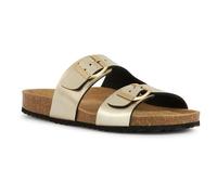 Geox Femme D Brionia L Sandales Plates, Doré, 35 EU