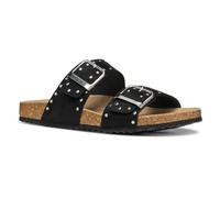 Geox Femme D BRIONIA R I Sandale Plate, Black, 36 EU