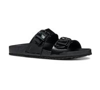 Geox Femme D BRIONIA R M Sandale Plate, Black, 37 EU