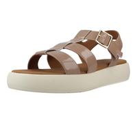 Geox Femme D CAMALEI B Sandale Plate, Caramel, 35 EU