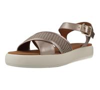 Geox Femme D CAMALEI F Sandale Plate, Champagne, 37 EU