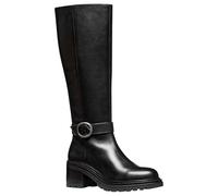 Geox Femme D Damiana Bottes Hautes au Genou, Noir, 38 EU