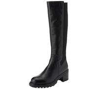 Geox Femme D Damiana Genou Haute Botte, Black, 36 EU