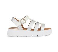 Geox Femme D Dandra 40 B Sandales compensées, Blanc cassé, 39 EU