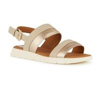 Geox Femme D Dandra A Sandales Claquettes, Beige Lt Gold, 42 EU