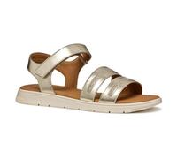 Geox Femme D DANDRA E Sandale Plate, Lt Gold, 41 EU