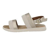 Geox Femme D Dandra Sandales, Lt Gold Off White, 38 EU