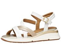 Geox Femme D Elowynne A Sandales compensées, White Lt Gold, 41 EU