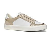 Geox Femme D EMMELENY E Basket, White/Lt Gold, 41 EU