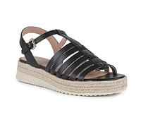 Geox Femme D Eolie B Sandales, Black, 40 EU