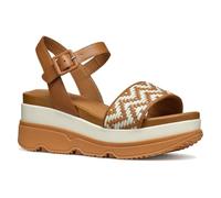 Geox Femme D Gardenia A Sandale compensée, Camel/Papyrus, 37 EU