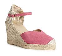 Geox Femme D Gelsa Espadrille Wedge Sandales, Cyclamen, 37 EU