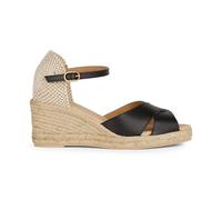 Geox Femme D Gelsa Low A Sandales compensées, Noir, 39 EU
