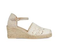 Geox Femme D Gelsa Low B Sandales compensées, Taupe, 38 EU