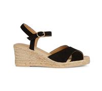 Geox Femme D Gelsa Low C Sandales compensées, Noir, 39 EU