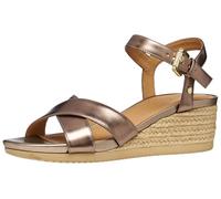 Geox Femme D Ischia Corda C Sandales compensées, Beige foncé, 38.5 EU