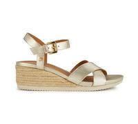 Geox Femme D Ischia Corda C Sandales compensées, Doré, 37 EU