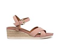 Geox Femme D Ischia Corda C Sandales compensées, Saumon, 39 EU