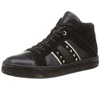 Geox Femme D Leelu' B Sneakers, Black, 37 EU