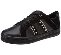 Geox Femme D Leelu' C Sneakers, Black, 39 EU