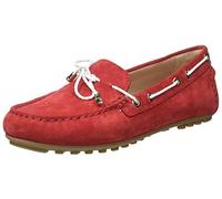 Geox Femme D Leelyan C Mocassins, Red/White, 38 EU