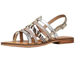 Geox Femme D Maddalusiac B Sandale Plate, Jupe Papyrus, 36 EU