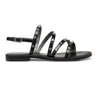 Geox Femme D Maddalusiac H Sandales Plates, Noir, 35 EU