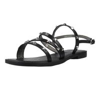 Geox Femme D Maddalusiac H Sandales Plates, Noir, 39 EU