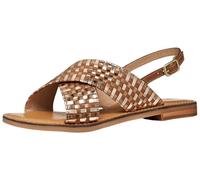 Geox Femme D Maddalusiac N Sandales Plates, Camel Bronze, 36.5 EU
