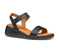 Geox Femme D MELICONIA E Sandale compensée, Black, 41 EU