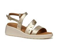 Geox Femme D MELICONIA F Sandale compensée, Lt Gold, 35 EU