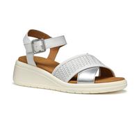 Geox Femme D MELICONIA G Sandale compensée, White, 41 EU
