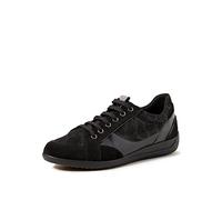 Geox Femme D Myria B Sneakers, Black, 38 EU