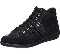 Geox Femme D Myria B Sneakers, Black, 38 EU