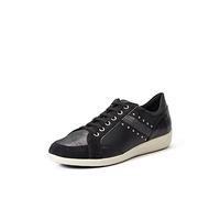 Geox Femme D Myria H Sneakers, Black, 36 EU