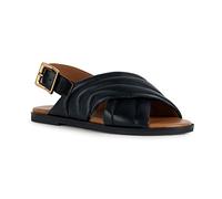 Geox Femme D Naileen Sandales Plates, Noir, 35 EU