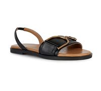 Geox Femme D Naileen Sandales Plates, Noir, 37 EU