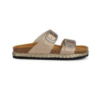 Geox Femme D New Brionia High A Sandales Plates, Lt Bronze, 38 EU