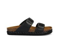 Geox Femme D New Brionia High A Sandales Plates, Noir, 37 EU